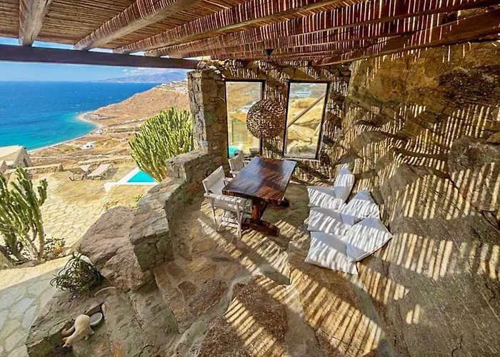 White Rock & 酒店 Houlakia (Mykonos)